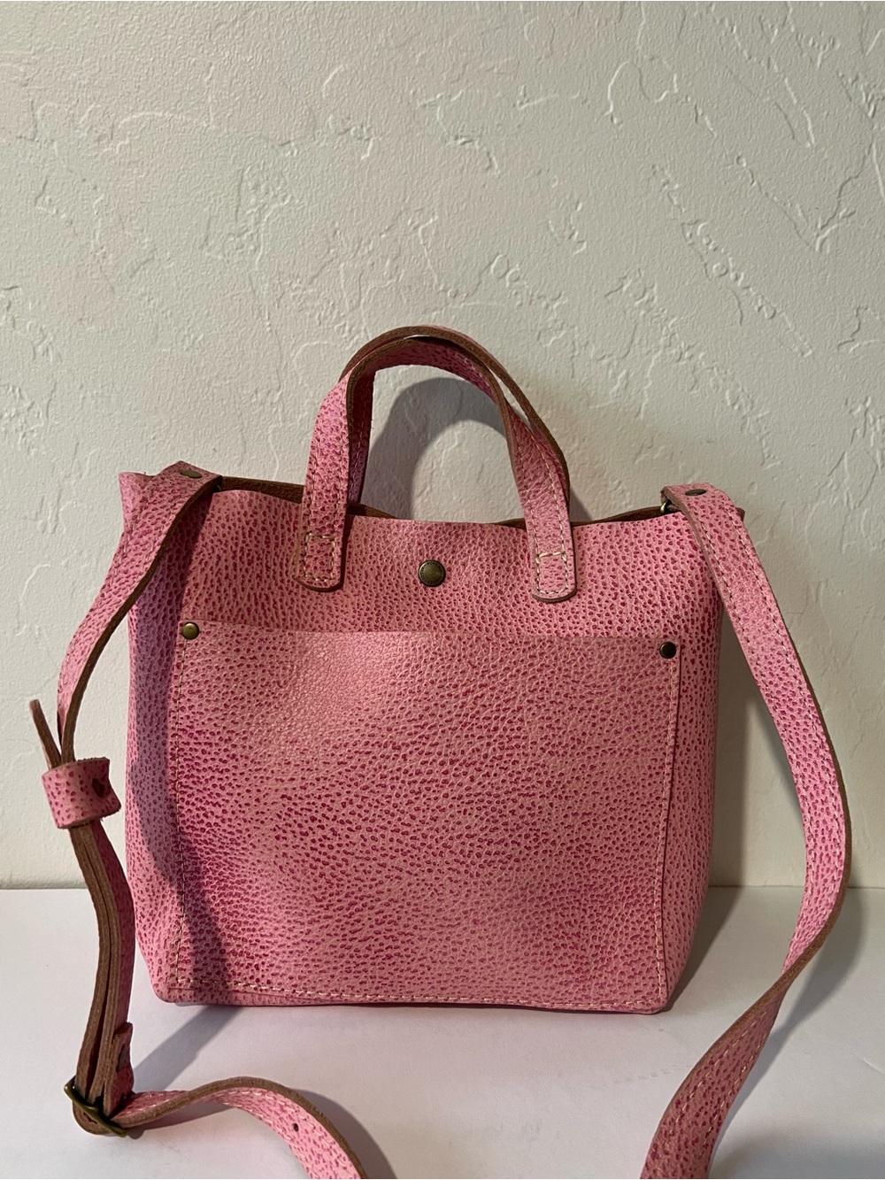 Portland Leather Goods  Mini Tote Bag in Unicorn Flamingo - Picture 2 of 12